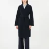 Manteau-robe en laine mélangée Double Face, bleu marine Manteau-robe en laine mélangée Double Face, bleu marine