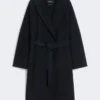 Manteau-robe en laine mélangée Double Face, bleu marine Manteau-robe en laine mélangée Double Face, bleu marine