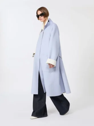 Manteau réversible en Pure Wool, bleu avio