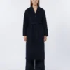 Manteau évasé en laine, bleu nuit Manteau évasé en laine, bleu nuit