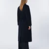 Manteau évasé en laine, bleu nuit Manteau évasé en laine, bleu nuit