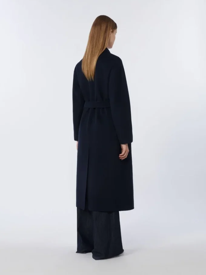 Manteau évasé en laine, bleu nuit Manteau évasé en laine, bleu nuit