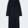 Manteau évasé en laine, bleu nuit Manteau évasé en laine, bleu nuit
