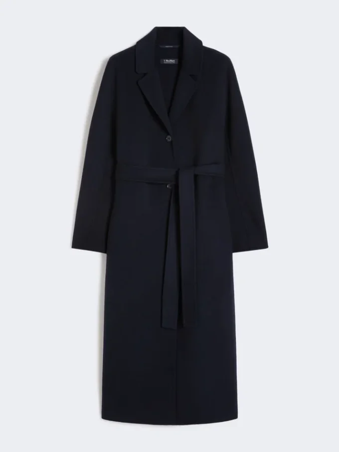 Manteau évasé en laine, bleu nuit Manteau évasé en laine, bleu nuit