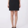 Mini-jupe en gabardine stretch, noire Mini-jupe en gabardine stretch, noire