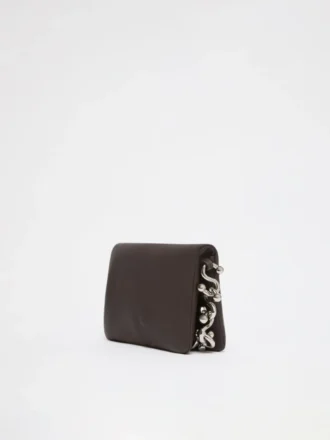 Mini sac Soffy en cuir nappa rembourré, couleur cacao