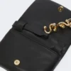 Mini sac Soffy en cuir nappa rembourré, noir