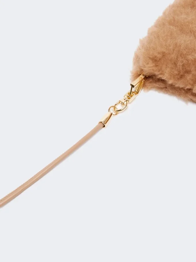 Mitaines en tissu Teddy, couleur camel Mitaines en tissu Teddy, couleur camel