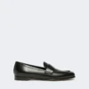 Mocassins en cuir semi-brillant, noir Mocassins en cuir semi-brillant, noir