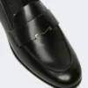 Mocassins en cuir semi-brillant, noir Mocassins en cuir semi-brillant, noir