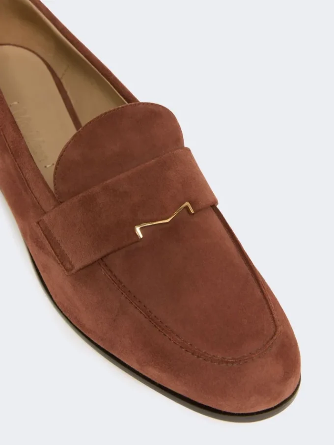 Mocassins en daim, marron