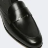 Mules mocassins en cuir lisse, noir Mules mocassins en cuir lisse, noir