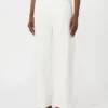 Pantalon 5 poches en coton et lin, blanc Pantalon 5 poches en coton et lin, blanc