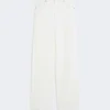 Pantalon 5 poches en coton et lin, blanc Pantalon 5 poches en coton et lin, blanc