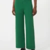 Pantalon 5 poches en coton et lin, vert Pantalon 5 poches en coton et lin, vert