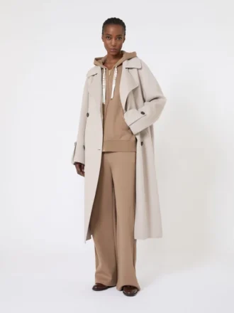 Pantalon ample en jersey, couleur camel