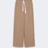 Pantalon ample en jersey, couleur camel Pantalon ample en jersey, couleur camel
