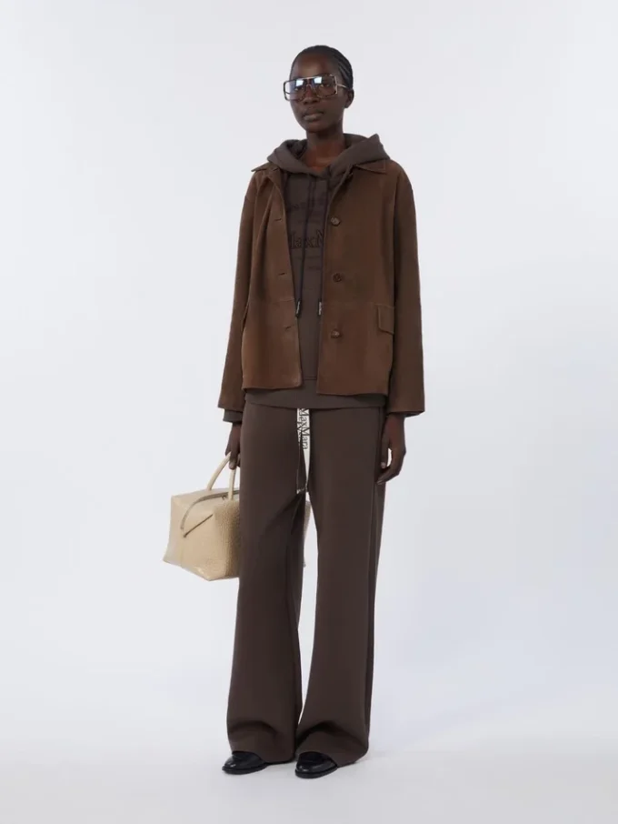 Veste en daim, marron Veste en daim, marron
