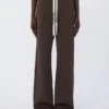 Pantalon ample en jersey, couleur chocolat