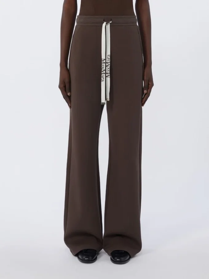 Pantalon ample en jersey, couleur chocolat