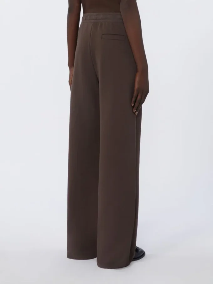 Pantalon ample en jersey, couleur chocolat