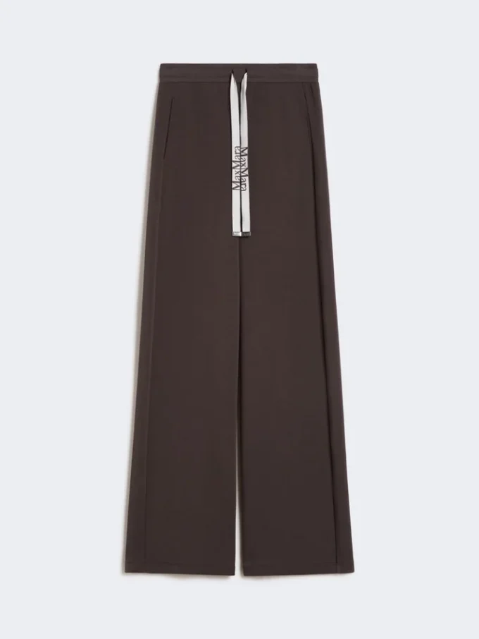 Pantalon ample en jersey, couleur chocolat