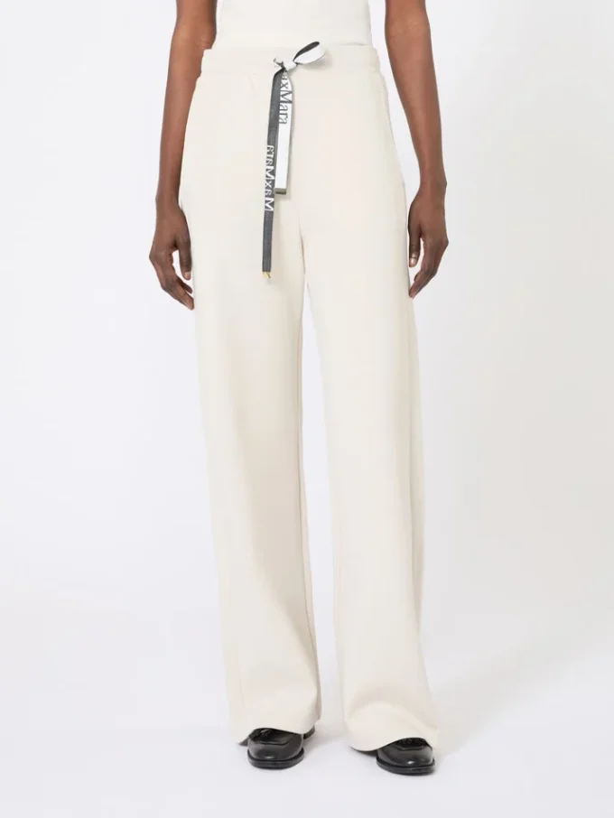 Pantalon ample en jersey, écru Pantalon ample en jersey, écru