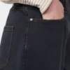 Pantalon baggy en satin de coton, bleu marine Pantalon baggy en satin de coton, bleu marine