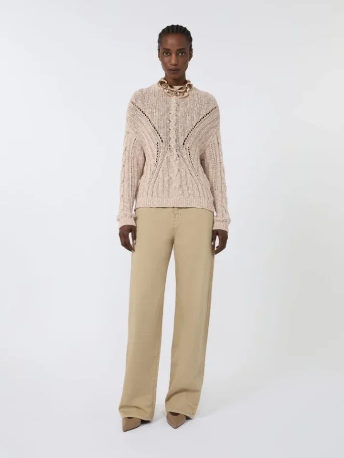 Pantalon baggy en satin de coton, style colonial Pantalon baggy en satin de coton, style colonial