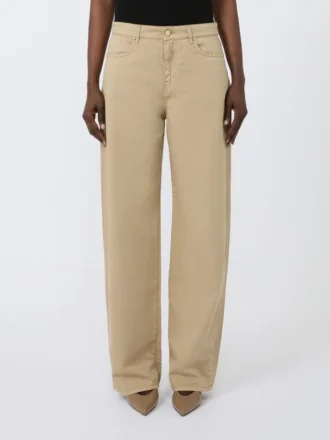 Pantalon baggy en satin de coton, style colonial