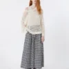 Pantalon Batavia en coton et ramie, bleu marine Pantalon Batavia en coton et ramie, bleu marine