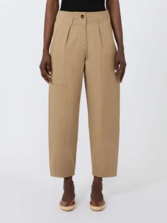 Pantalon cargo en denim bull de coton, couleur sable