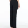 Pantalon droit en cady, bleu marine Pantalon droit en cady, bleu marine