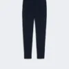 Pantalon droit en cady, bleu marine Pantalon droit en cady, bleu marine