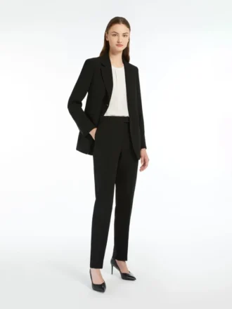 Pantalon droit en cady, noir