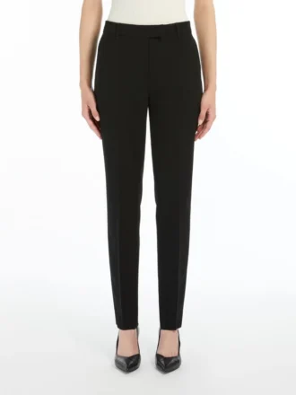Pantalon droit en cady, noir