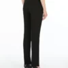 Pantalon droit en cady, noir Pantalon droit en cady, noir