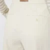 Pantalon droit en sergé de coton, ivoire Pantalon droit en sergé de coton, ivoire