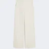Pantalon droit en sergé de coton, ivoire Pantalon droit en sergé de coton, ivoire