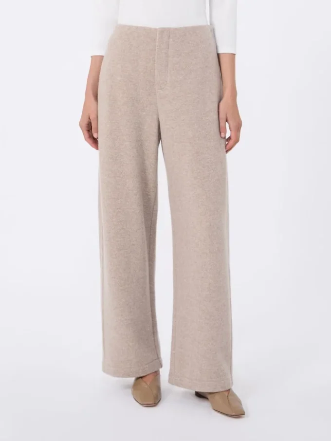 Pantalon en cachemire et molleton de laine, beige Pantalon en cachemire et molleton de laine, beige