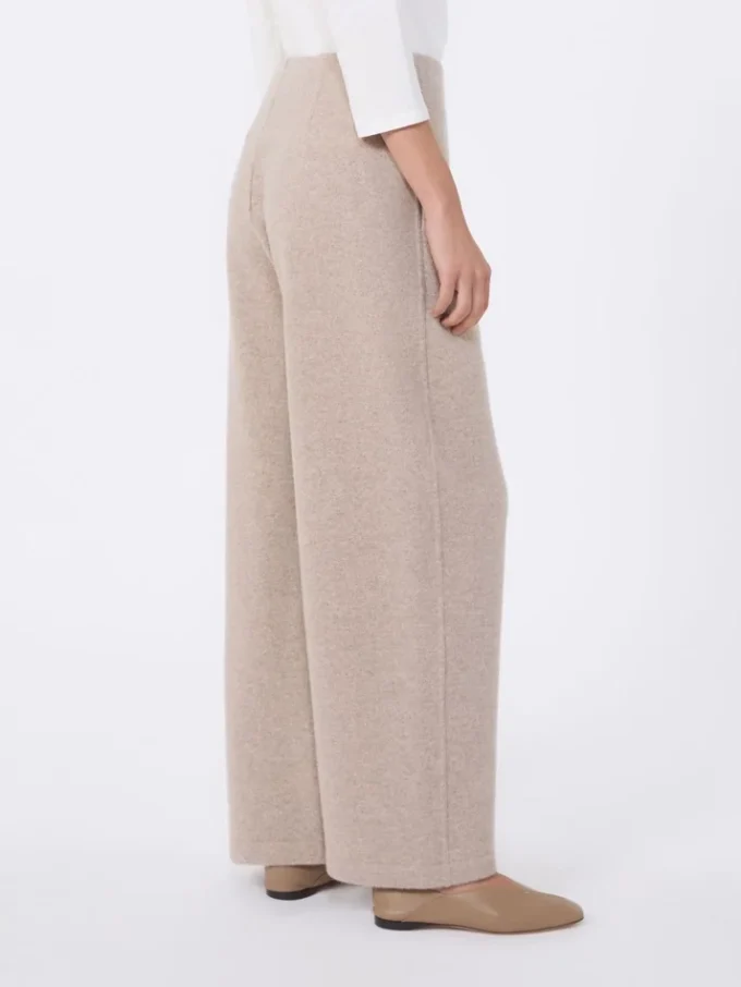 Pantalon en cachemire et molleton de laine, beige Pantalon en cachemire et molleton de laine, beige