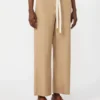 Pantalon en coton à cordon de serrage, couleur désert Pantalon en coton à cordon de serrage, couleur désert