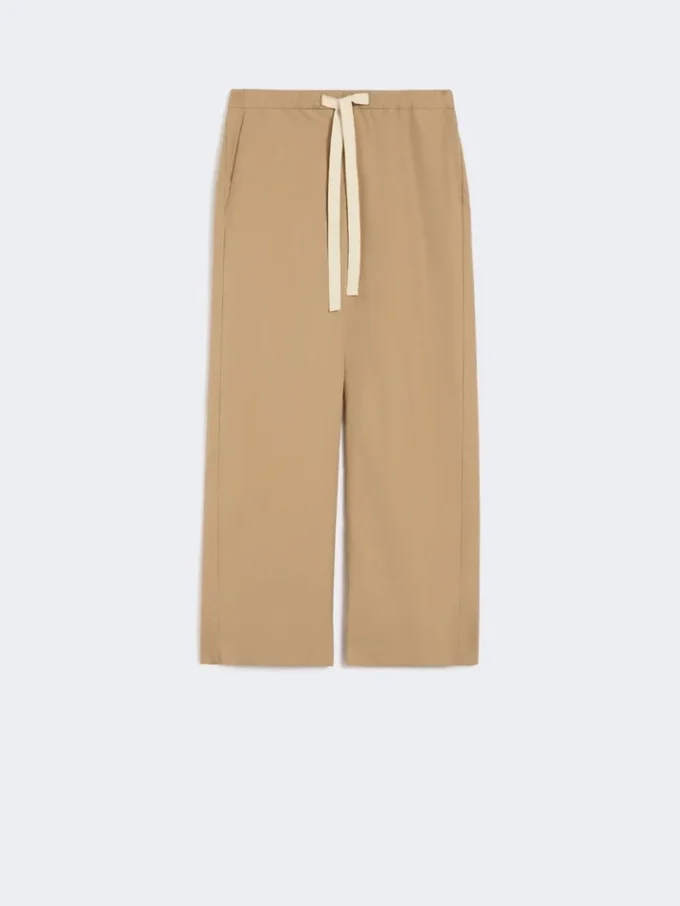 Pantalon en coton à cordon de serrage, couleur désert Pantalon en coton à cordon de serrage, couleur désert