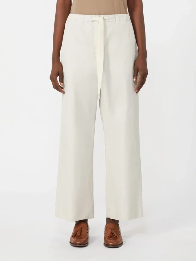 Pantalon en coton à cordon de serrage, couleur glace