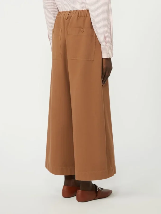 Pantalon en coton drill, couleur tabac