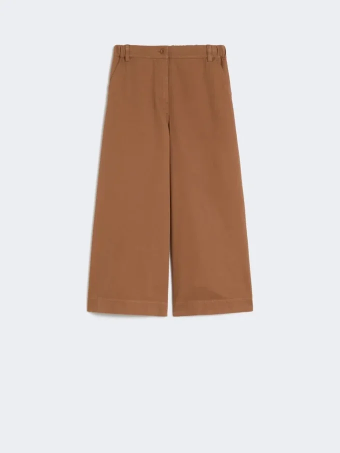 Pantalon en coton drill, couleur tabac