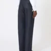 Pantalon en coton effet denim, bleu nuit Pantalon en coton effet denim, bleu nuit