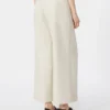 Pantalon en coton et lin stretch, ivoire Pantalon en coton et lin stretch, ivoire