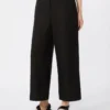 Pantalon en coton et lin stretch, noir Pantalon en coton et lin stretch, noir