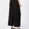 Pantalon en coton et lin stretch, noir Pantalon en coton et lin stretch, noir